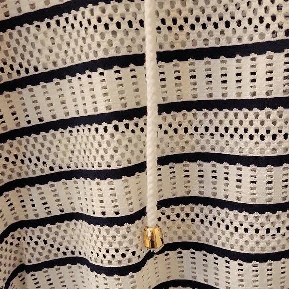 Beach Break Navy & White Hooded Swim Coverup Super Cute!! - Picture 9 of 10